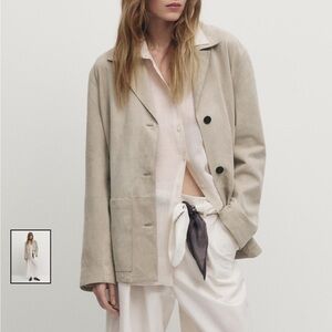 Massimo Dutti Light Suede Jacket - NWT